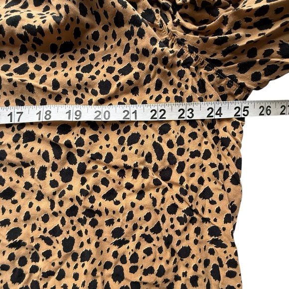 Gap‎ Cheetah Print V-Neck Rayon Long Sleeve Blouse XXL - Picture 8 of 9